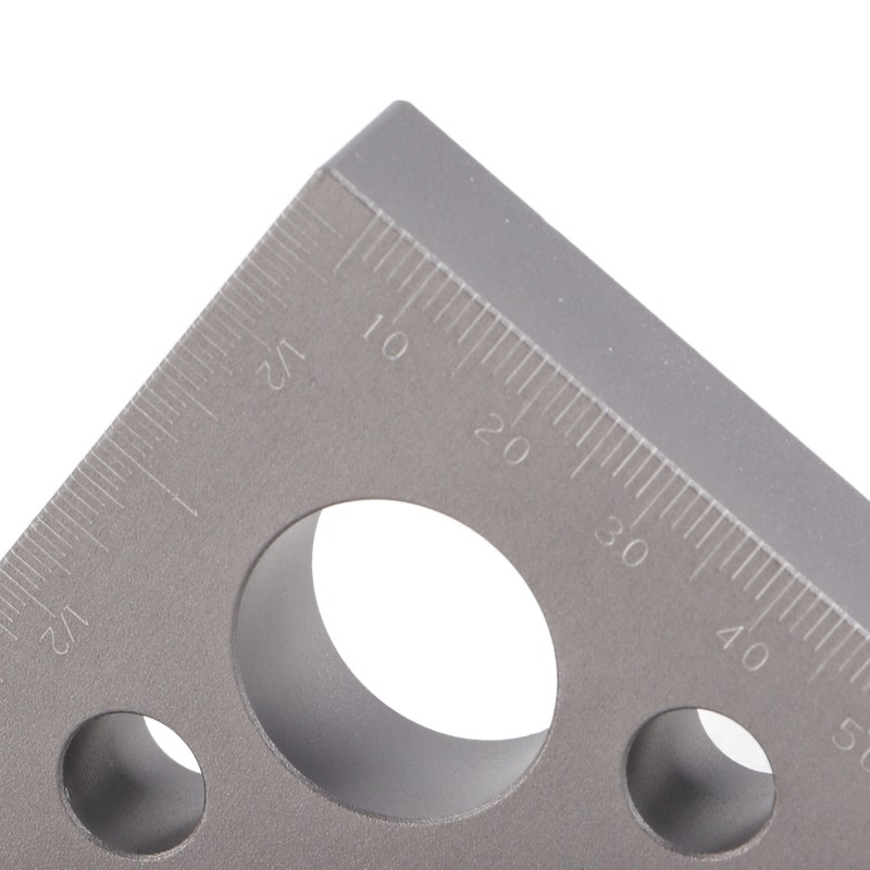 45/90 Degrees Matte Aluminum Alloy Mini Right Angle Ruler Woodworking