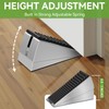 Adjustable Heavy Duty Door Stopper, Spring Loaded with Holder, Tall