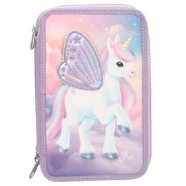 Depesche 13417 Ylvi 3 Compartment Pencil Case with Appliqué Wings