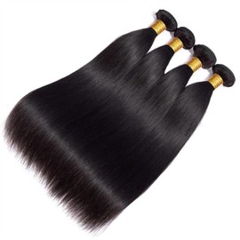 Brazilian Hair Extensions Human Hair Unprocessed Human Hair Straight Set 100% Human Hair Straight Strands Straight Hair (12 Inch 280g)