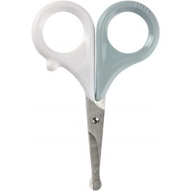 BEABA Nail Scissors for Babies and Kids - for Nail Care and Manicure - Rounded Tips - Blue