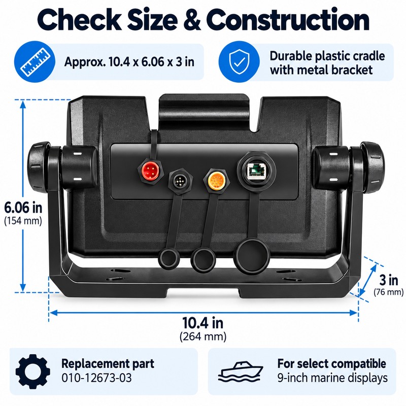 12-Pin Quick-Release Bail Mount for Fishfinder Installation – Adjustable Cradle
