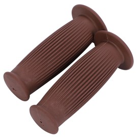 nakira Motorcycle Grip Moped Handle Barrel Type 0.9 inch (22.2 mm) Left and Right Set Rubber F Type (Brown)