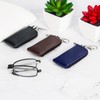 REAVEE 3 Pack Folding Reading Glasses with Keychain Compact Bags