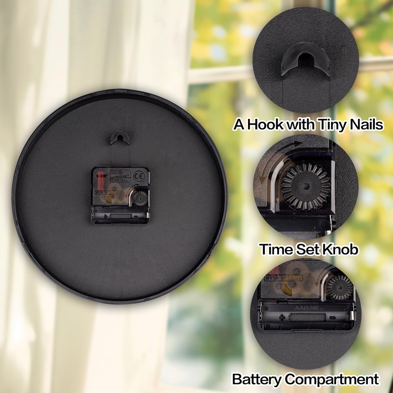 2 Stück 20cm Rund Quartz Wanduhr (Weiß)