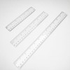 DIAO79NI 3 Pieces Transparent Plastic Ruler, 6 inch 8 inch