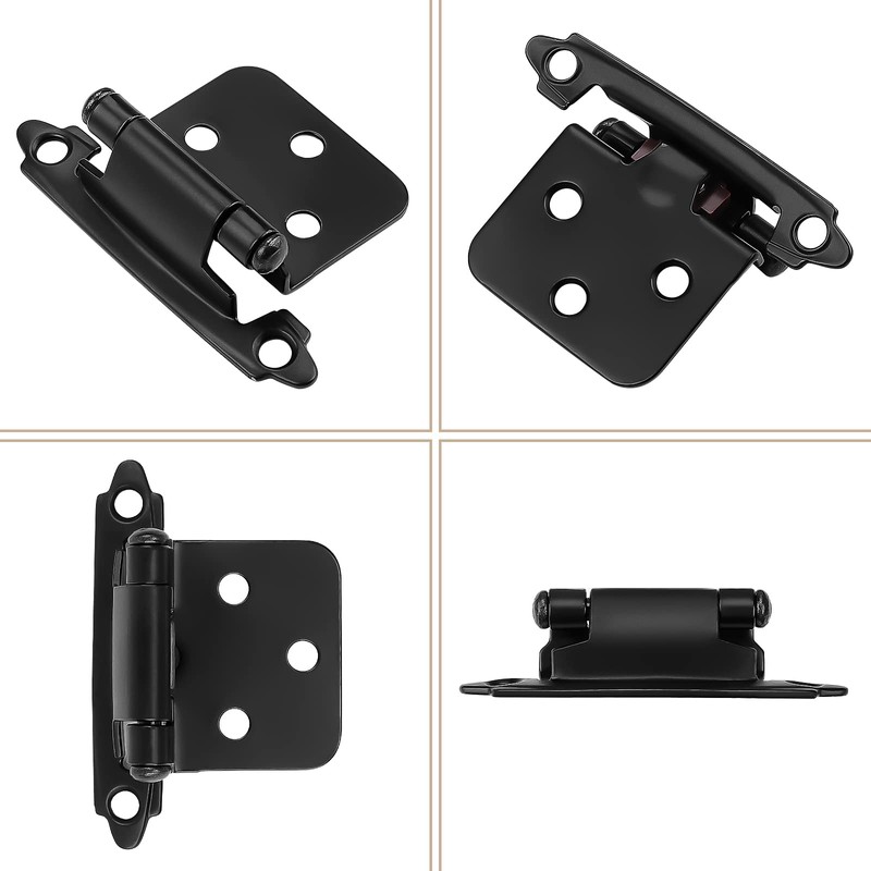 knobelite 20 Pack (10 Pair) 1/2" Overlay (Variable) Cabinet Hinges,