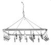 Multifunction Aluminum Alloy Laundry Drying Rack with 26 Clips for