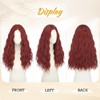 RUWISS Long Wavy Wigs for Women, 23 Inch Lace Front