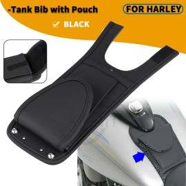 Unbranded Black Tank Bib W/ Pouch Fit for Harley Fatboy Heritage Softail FLSTC FXST FLSTN
