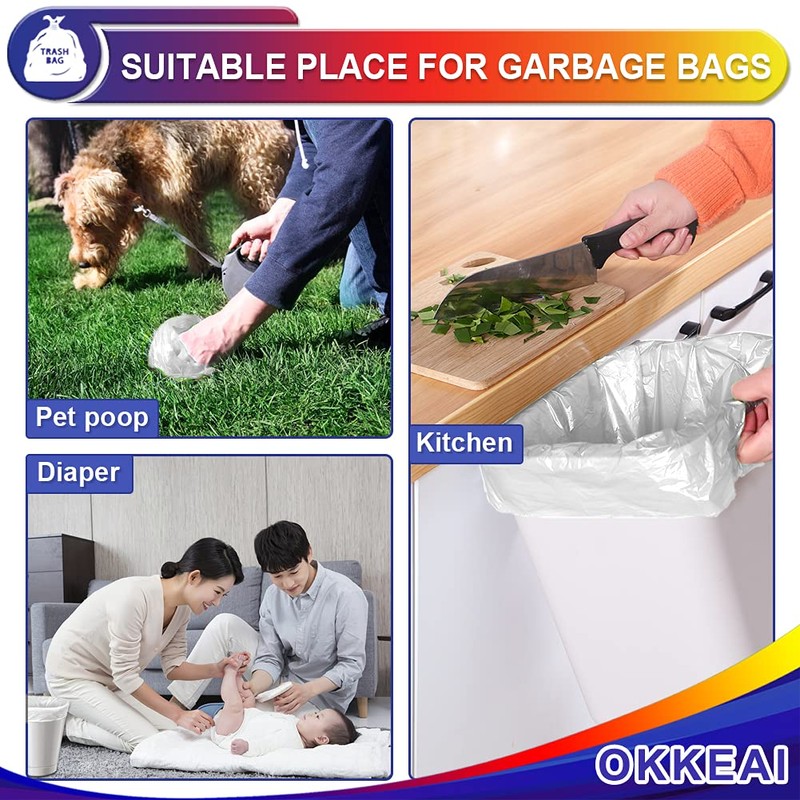 Small Bin Bags 5 Liter,Mini Pedal Bin Bags Garbage Bags