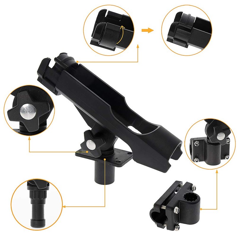 Croch 2 Pcs Adjustable Fishing Rod Holder for Boat and
