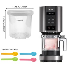 4 Stück Creami Behälter für die Ninja Creami Eismaschine Creami Behälter for Ninja Creamy Eismaschine für NC301 NC300 NC299AMZ Serie
