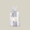 Pack of 3 Grey Baby Muslin Nappies