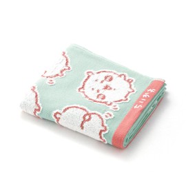 Chiikawa Ye Face Towel, Green, Chiikawa, Gauze Pile, 41-1232150, Approx. 13.4 x 31.5 inches (34 x 80 cm)