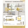 KNOBWELL 6 Pack Door Knob Interior Privacy Handle for Bed
