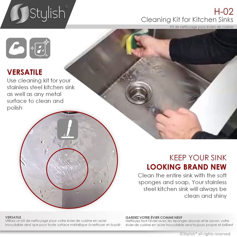 Stylish Cleaning Kit For Sinks, H-02