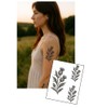 Scottish Thistle Temporary Tattoo Sheet – Striking Botanical Black Ink