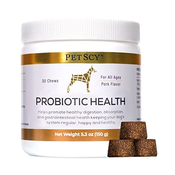PetScy - Probiotic Chews for Dogs, Probiotic for Dogs of