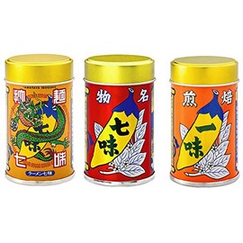 Hachimanya Shichimi Chili Pepper, Ramen Shichimi, Roasted Pirates (Made in Japan), Set of 3