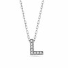 Dkeniz (Letter chain L), Sterling Silver, Cubic Zirconia