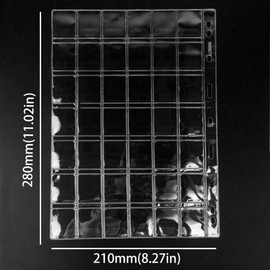 Stamp Pocket Pages Plastic Coin Holders Stamp Currency Protector Coin Collecting Supplies 10 Sheets