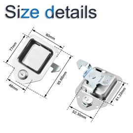 INCREWAY Toolbox RV Handle Latch, 1 Piece Stainless Steel Truck Box Latch Trailer Door Lock Paddle Lock with Key