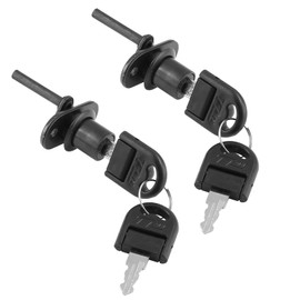 Jiozermi 2 Sets Zinc Alloy Drawer Lock with 2 Keys, Linkage Desk Lock, Replacement Lock for Showcase Cabinet Furniture