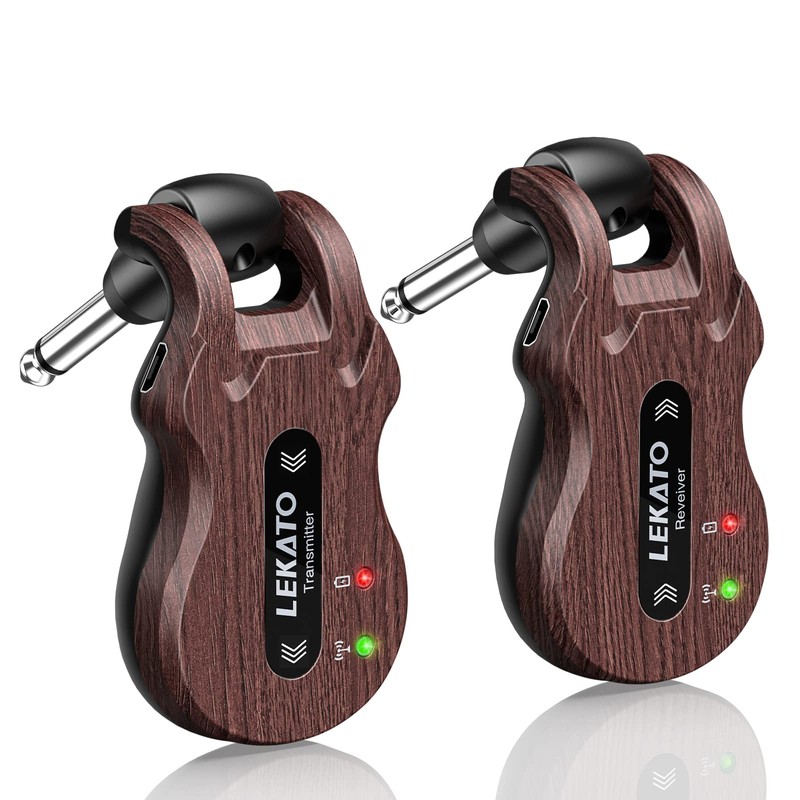 LEKATO Wireless Guitar System 5.8 Wireless Guitar Transmitter Receiver Rechargeable