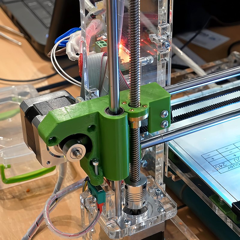 2-Piece 200mm Tr8x8 Thread Spindle Set with Acme Thread for