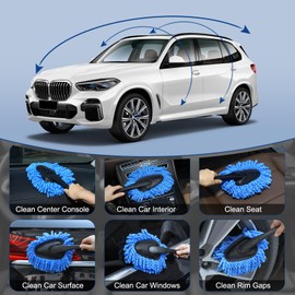 Fitosy Car Interior Duster Detail Brush Cleaning Kit, Soft Dash Vent Dusting Car Detailing Brushes Set Accessories Essentials Supplies Tools for Auto,Truck,SUV,RV