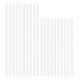 HAHIYO 12 and 15Inches 20Pcs Total (10Pcs Each) Clear Acrylic Plant Stakes Garden Stakes Plastic Rod Plant Support Stakes Floral Sticks for Orchid Tomato Vegetables Potted Indoor Outdoor Gardening
