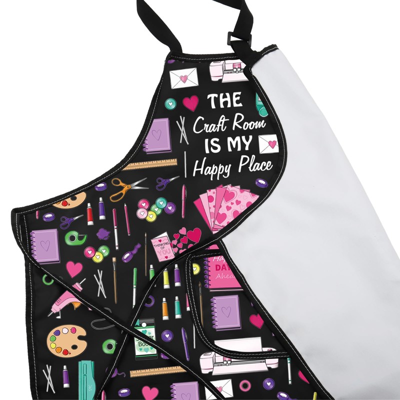 VAMSII Crafter Gift Crafting Love Apron With Pockets Sewing Lover