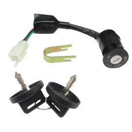 Premium Ignition Key Switch for Polaris Predator 90 2003-2006, 3 Position Ignition w/Clip