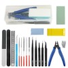 WMYCONGCONG 23 PCS Gompatible with Gundam Modeler Basic Tools Craft Set Hobby Building Tools Kit for Basic Model Building Repairing and Fixing Blue