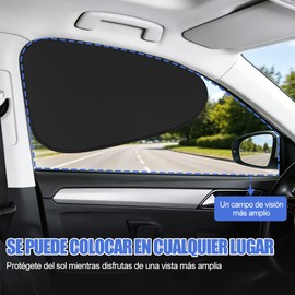 Yanlin 4PCS Parasoles de Coche, Parasol para Auto, Tipo de Adsorción Electrostática Plegable, Cubre Sol para Auto, Protección contra los Rayos Ultravioleta, para Automóviles, Camiones, SUV (Plata)