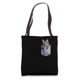 Somali Cat In Pocket Tote Bag