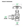 Midline Valve 6I934-5 Steam Radiator Valve; Air Vent Temperature Control;