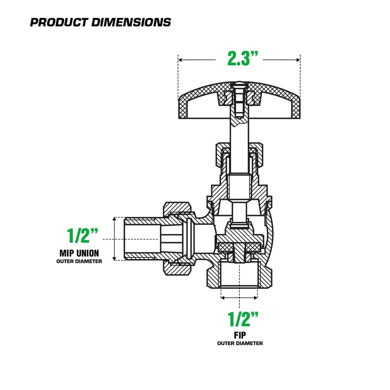 Midline Valve 6I934-5 Steam Radiator Valve; Air Vent Temperature Control;