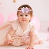 Glitter Pink Birthday Bow Headband for Baby Girls 1-6 Years