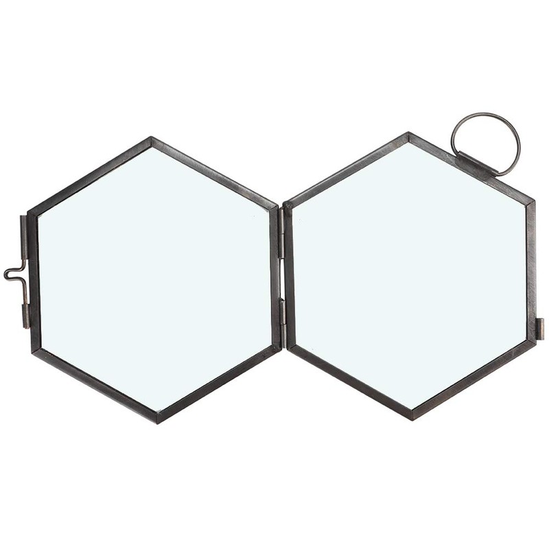 Joyzan Hanging Glass Photo Frame, Hexagon Wall Hanging Picture Artwork