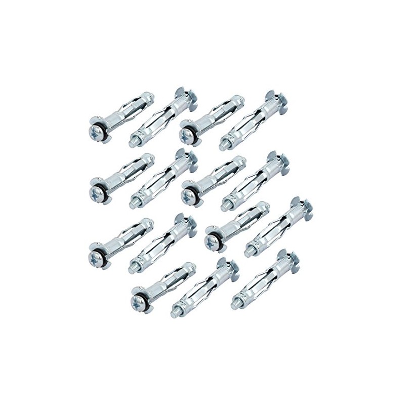 sourcingmap 15pcs M4x38mm Expansion Bolt Sleeve Anchor for 10mm-16mm Hollow