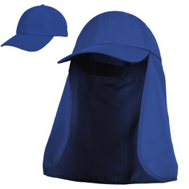 Tirrinia Fishing Hat with Neck Flap, UPF 50+ UV Sun Protection Cap, Adjustable hat for Hiking Cycling Climbing Gardening