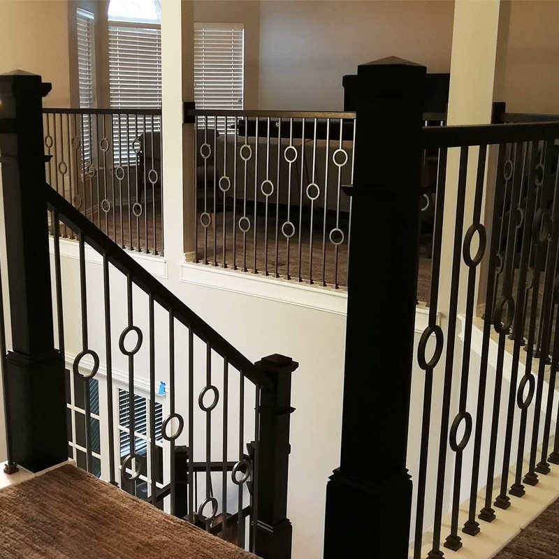 Affordable Stair Parts - Contemporary Two Ring Stair Iron Balusters
