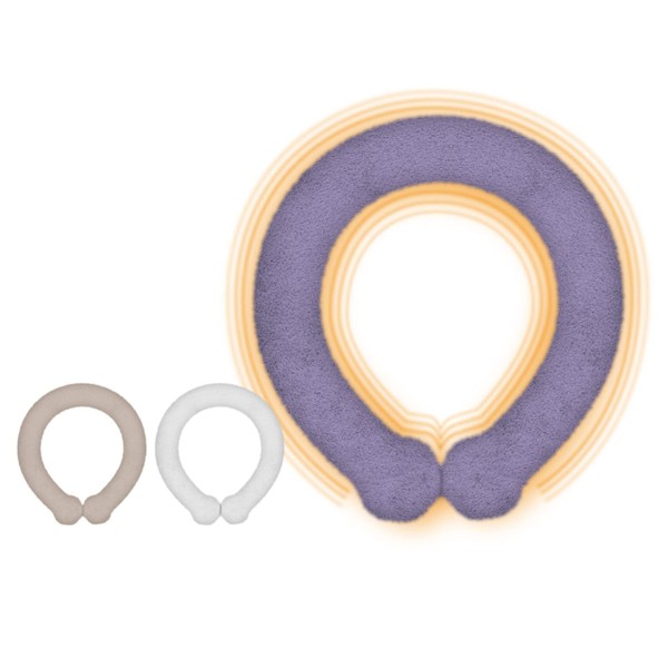 TOA NUTRISTICK TOA Sangyo TOAMIT ReWarm Hot Ring, Warming Ring, Neck Warm, Neck Wrap, Can Be Used Repeatedly, Eco Cairo, No Pressure Feeling, Lightweight, M, Beige