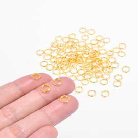 100pcs 5.5mm Tiny Split Ring for Jewelry Making, Double Loops Round Split Jump Rings Necklaces Bracelets Earrings Metal Mini Key Rings DIY Craft
