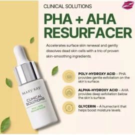 Mary Kay Clinical Solutions PHA + AHA  Resurfacer - .5 oz - New in box Free Ship