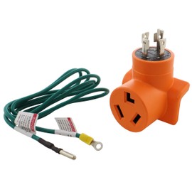 AC WORKS [ADL14301030] L14-30P 30A 4-Prong Generator Plug to 10-30R 3-Prong Dryer Outlet