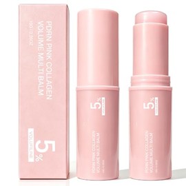 PDRN Pink Collagen Volume Multi Balm Stick, Hydrating Plumping & Firming Skin Balm with Volufiline & NAD+, Anti-Wrinkle Moisturizer for Face Neck Lips