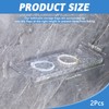 Roucerlin Water Ripple Clear Shower Shelves with Self Adhesive Tape,
